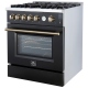 Forno 30 inch Black Gas Range (FFSGS6274-30BLK)