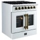 Forno FFSGS6356-30WHT 30 inch Dual Fuel Range