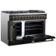 Forno 48 inch Black Dual Fuel Range (FFSGS6356-48BLK)