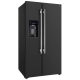 Forno 36 inch 20.0 cu. ft. Black Side by Side Refrigerator (FFRBI1844-36BLK)
