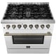 Forno FFSGS6156-36WHT 36 inch Dual Fuel Range