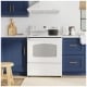 GE 30 inch White Electric Range (JCBP240DMWW)