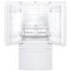 GE 33 inch 24.8 cu. ft. White French Door Refrigerator (GNE25DGKWW)