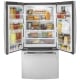 GE GWE19JSLSS 33 inch 18.6 cu. ft. French Door Refrigerator