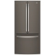 GE Profile 33 inch 24.8 cu. ft. Slate French Door Refrigerator (PNE25NMLKES)
