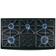GE Profile 36 inch Black Gas Cooktop (JGP970BEKBB)