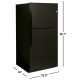GE GTE21GTHBB 33 inch 21.2 cu. ft. Top Freezer Refrigerator