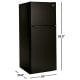 GE GPE12FGKBB 24 inch 11.6 cu. ft. Top Freezer Refrigerator