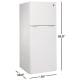 GE GPE12FGKWW 24 inch 11.6 cu. ft. Top Freezer Refrigerator