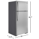 Réfrigérateur à congélateur supérieur Inox GE (GTE16GSHSS)