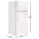 GE 28 inch 15.5 cu. ft. White Top Freezer Refrigerator (GTE16GTHWW)