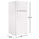 GE GTE18CTHWW Top Freezer Refrigerator