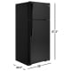 GE GTE18GTHBB Top Freezer Refrigerator