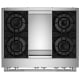 JennAir Rise 36 inch Stainless Steel Dual Fuel Range (JDRP536HL)