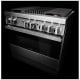 JennAir Noir 36 inch Stainless Steel Dual Fuel Range (JDRP636HM)