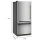 KitchenAid 30 inch 18.7 cu. ft. Stainless Steel Bottom Freezer Refrigerator (KRBL130SPS)