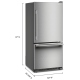 KitchenAid 30 inch 18.7 cu. ft. Stainless Steel Bottom Freezer Refrigerator (KRBR130SPS)