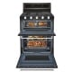 Cuisinière à Gaz Inox noir KitchenAid (KFGD500EBS)