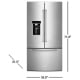 Réfrigérateur à portes françaises KitchenAid 36 pouce 23.8 pi. cu. (KRFC604FSS)