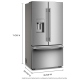 KitchenAid KRFC736SPS 36 inch 23.9 cu. ft. French Door Refrigerator