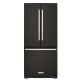 KitchenAid 30 inch 20 cu. ft. Black Stainless Steel French Door Refrigerator (KRFF300EBS)