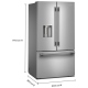 KitchenAid 36 inch 30 cu. ft. French Door Refrigerator (KRFF436SPS)