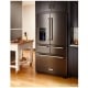 KitchenAid 36 inch 25.8 cu. ft. Black Stainless Steel French Door Refrigerator (KRMF706EBS)