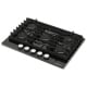 KitchenAid 36 inch Black Gas Cooktop (KCGG536PBL)
