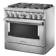 KitchenAid 36 inch Dual Fuel Range (KFDC506JSS)