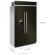 Built In Refrigerator Inox noir KitchenAid (KBSD708MBS)
