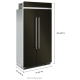 KitchenAid 42 inch 25.5 cu. ft. Refrigerator (KBSN702MBS)