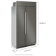 KitchenAid 42 inch Custom Panel Ready 25.5 cu. ft. Panel Ready Built In Refrigerator (KBSN702MPA)