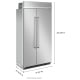 Built In Refrigerator Inox KitchenAid (KBSN702MPS)