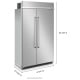 Réfrigérateur KitchenAid KBSN708MPS 48 pouce 30 pi. cu.