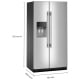 KitchenAid 36 inch 20.8 cu. ft. Stainless Steel Side by Side Refrigerator (KRSC536RPS)