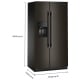 KitchenAid KRSC536RBE 36 inch 20.8 cu. ft. Side by Side Refrigerator
