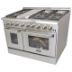 Kucht 48 inch Stainless Steel Dual Fuel Range (KRD486F)