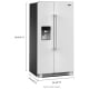 Maytag MRSF4036PW 36 inch 25 cu. ft. Side by Side Refrigerator