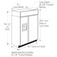 Built In Refrigerator Monogram ZISB420DNII 42 pouce Accepte les panneaux personnalisés 24.6 pi. cu.