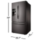 Samsung RF23HCEDBSG 36 inch 22.5 cu. ft. Refrigerator