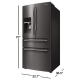 Samsung RF25HMEDBSG 33 inch 25 cu. ft. Refrigerator