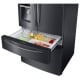 Samsung 33 inch 25 cu. ft. Black Stainless Steel French Door Refrigerator (RF25HMEDBSG)