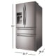 Samsung RF25HMEDBSR 33 inch 24.73 cu. ft. Refrigerator