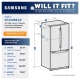 Samsung 36 inch 25.5 cu. ft. Refrigerator (RF260BEAEWW)