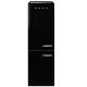 Smeg 24 inch 11.7 cu. ft. Black Bottom Freezer Refrigerator (FAB32UBLLN)