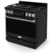 Thor Kitchen Gordon Ramsay 36 inch Black Gas Range (RSG36B-SS)