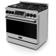 Thor Kitchen Gordon Ramsay 36 inch Stainless Steel Propane Gas Range (RSG36LP-BLK)
