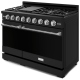 Thor Kitchen Gordon Ramsay 48 inch Black Gas Range (RSG48EB-SS)