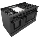 Thor Kitchen 48 inch Black Stainless Steel Gas Range (HRG4808U-BS)