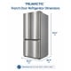 Réfrigérateur à portes françaises TruArctic TMRFD1830SS 30 pouce 18.4 pi. cu.